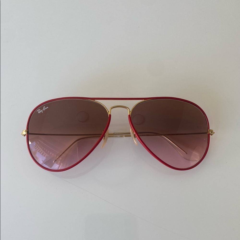 RayBan RB3025 Red Legend Aviators! Size 58!